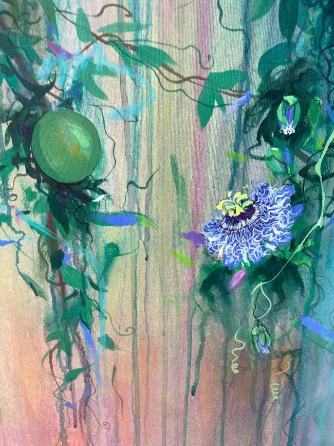 Jarmila Marčišová – Eukalyptus, akryl, kombinovaná technika