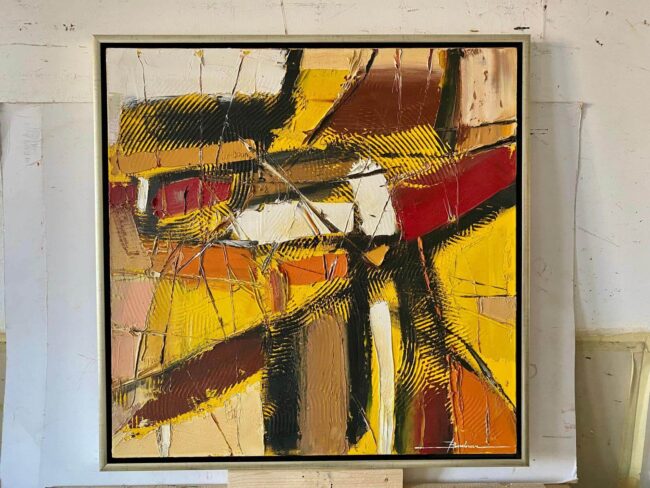 Mykola Bodnar – Abstrakt III, olej na plátně