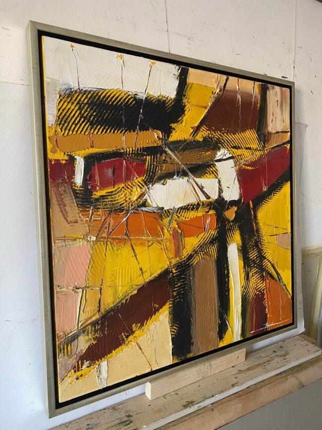 Mykola Bodnar – Abstrakt III, olej na plátně