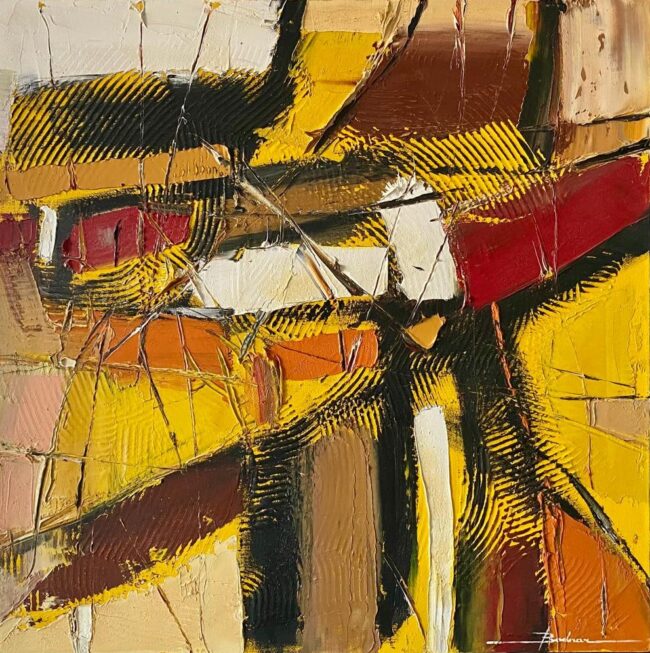 Mykola Bodnar – Abstrakt III, olej na plátně