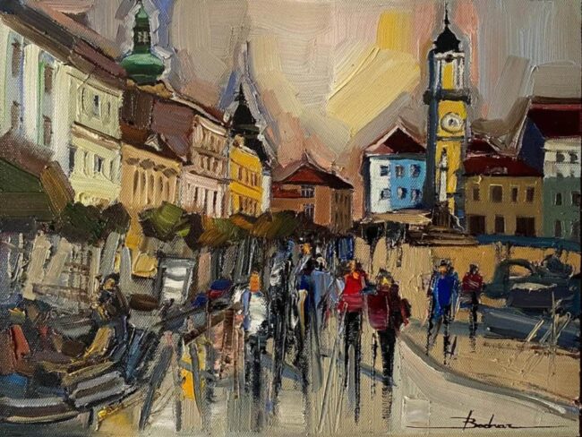 Mykola Bodnar – Banská Bystrica II, olej
