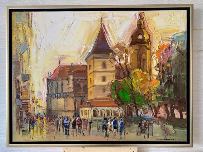 Mykola Bodnar – Košice II, olej na plátně