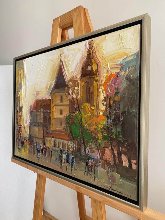 Mykola Bodnar – Košice II, olej na plátně