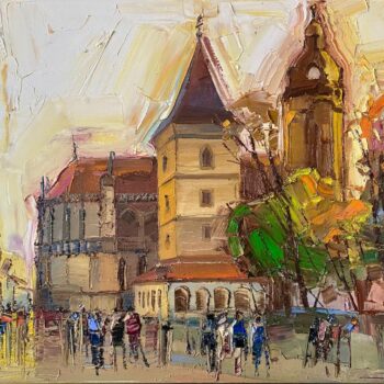 Mykola Bodnar – Košice II, olej na plátně