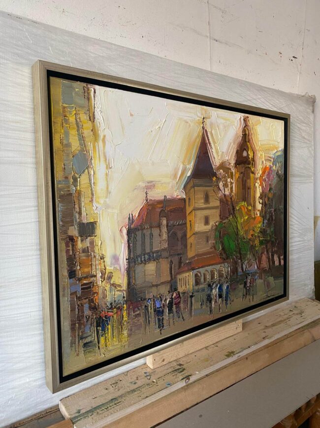 Mykola Bodnar – Košice II, olej na plátně