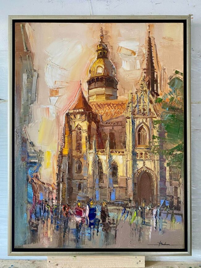 Mykola Bodnar – Košice III, olej na plátně