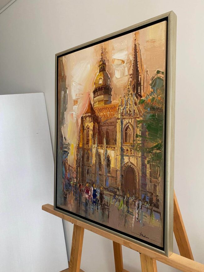 Mykola Bodnar – Košice III, olej na plátně