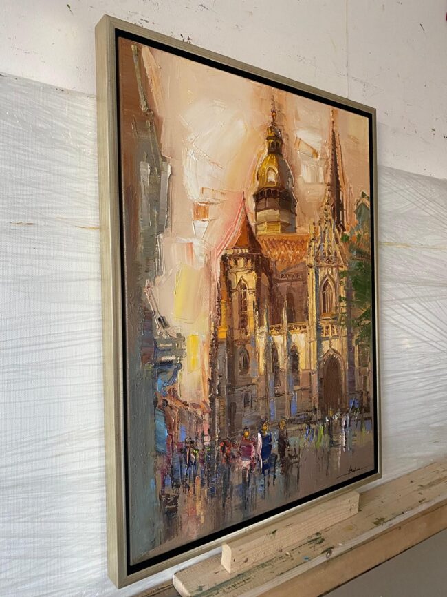 Mykola Bodnar – Košice III, olej na plátně
