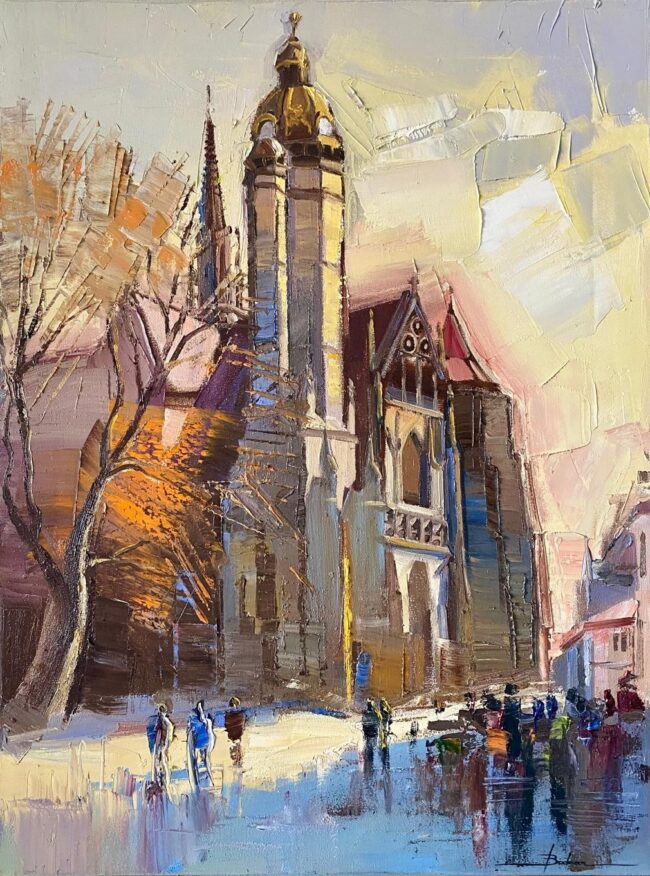 Mykola Bodnar – Košice IV, olej na plátně