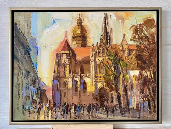 Mykola Bodnar – Košice V, olej na plátně