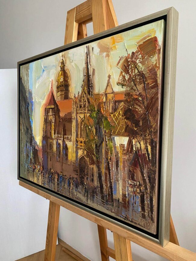 Mykola Bodnar – Košice V, olej na plátně