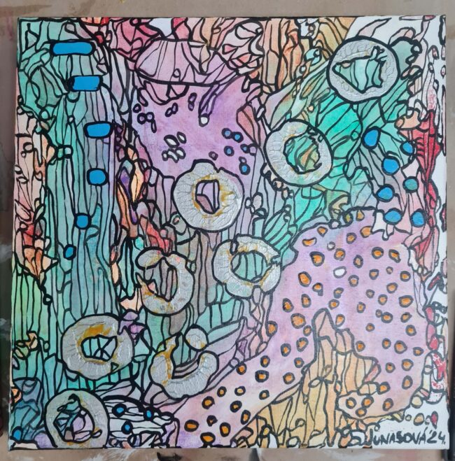 Natália Junasová – akryl, obraz na zeď