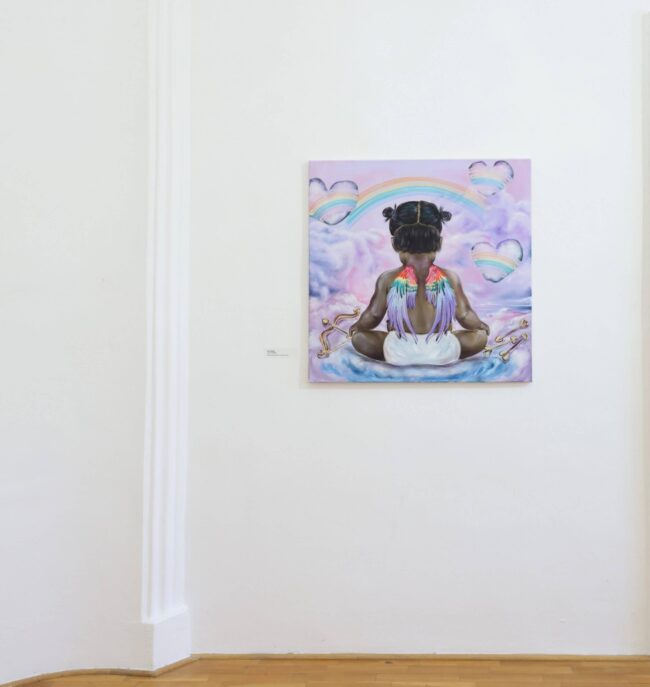 Paulína Halasová – Amor II – Cupid II, kombinovaná technika