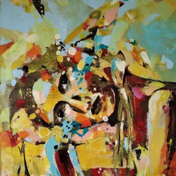 Andrea Ribovičová – Zasněná, akryl