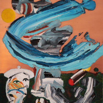 Roman Ďurček – Spinario, kombinovaná technika