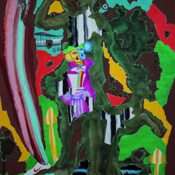 Roman Ďurček – Artemis, kombinovaná technika