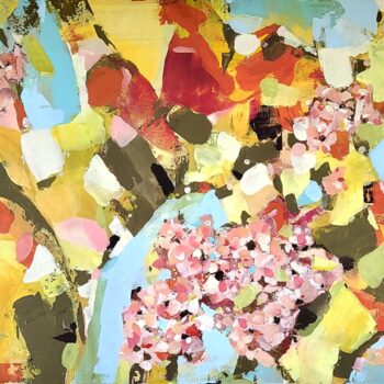 Andrea Ribovičová – Pod třešní, akryl