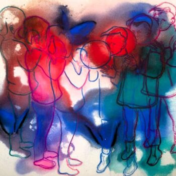 Roman Ďurček – Dětská kompozice II, kombinovaná technika