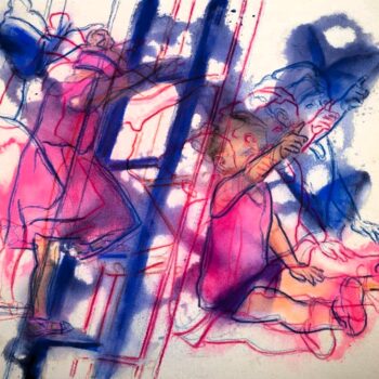 Roman Ďurček – Dětská kompozice IV, kombinovaná technika