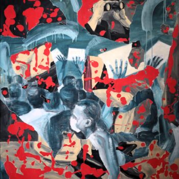 Roman Ďurček – Disharmonie II, akryl na plátně