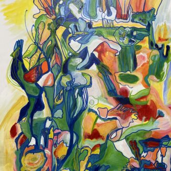 Karin Mikulášová – Najdi své místo – Modrý kosatec, akryl