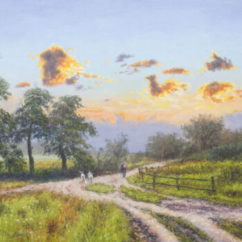 Michal Sabo Balog – Cestou na pastvinu, olej na plátně