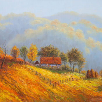 Michal Sabo Balog – Karpaty 2, olej na plátně