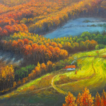 Michal Sabo Balog – Karpaty 3, olej na plátně