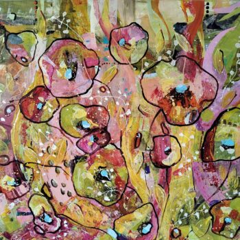 Andrea Ribovičová – Čarovná zahrada, akryl