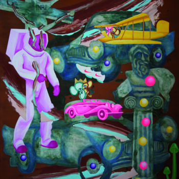 Roman Ďurček – Nostalgie, kombinovaná technika