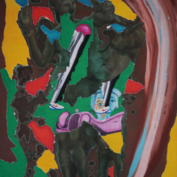 Roman Ďurček – Paradox krásy III, kombinovaná technika