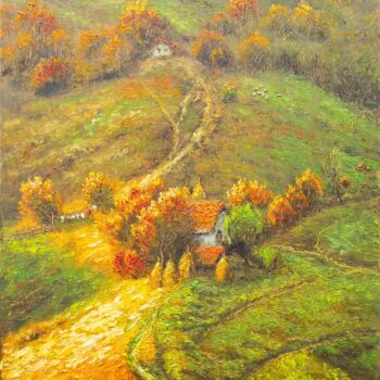 Michal Sabo Balog – Karpaty 9, olej na plátně