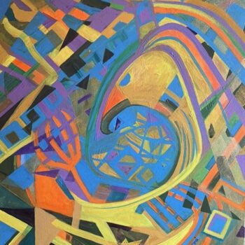 Ružena Velesová – Hnízdo, akryl