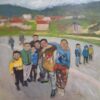 Milan Laciak – Zvědavost, akryl na plátně